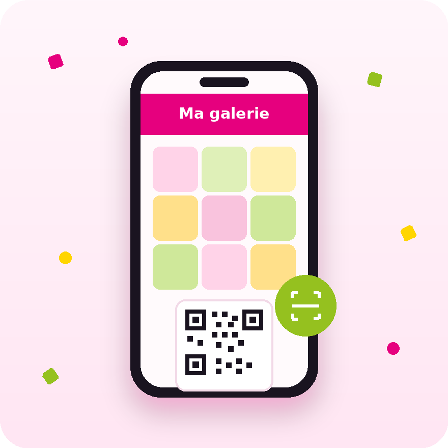 Invité scannant un QR Code pour accéder à la galerie photo de son événement à Nîmes